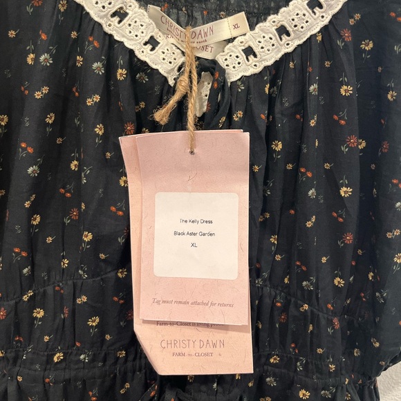 Christy Dawn Kelly Dress in Black Aster Garden (XL) - Picture 6 of 11